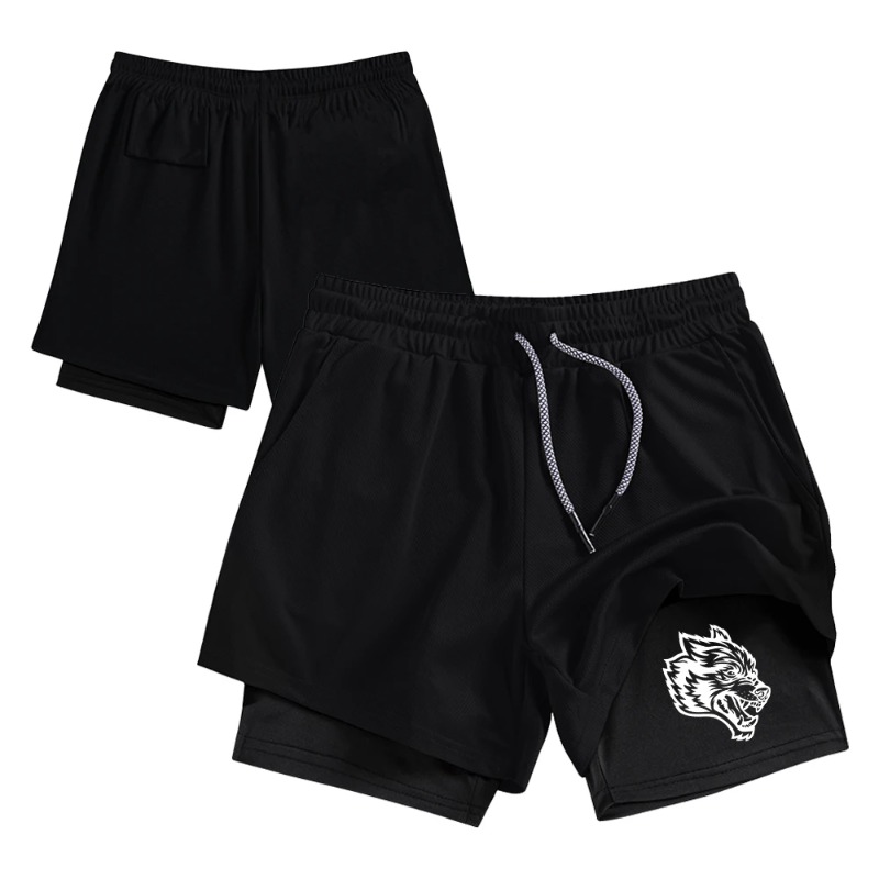 Compression Shorts Athletes - Streetwear heren shorts met dubbele laag,