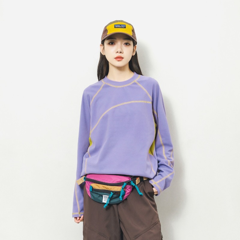 Base Layer Top - Unisex Outdoor Kleurblok T-shirt met lange