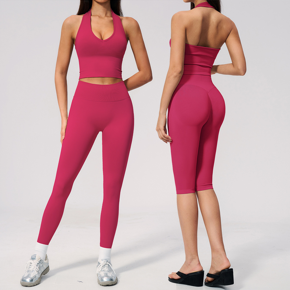 Compression Shorts Athletes - Naadloze yogakleding 2-delig dames sportkleding sportbeha
