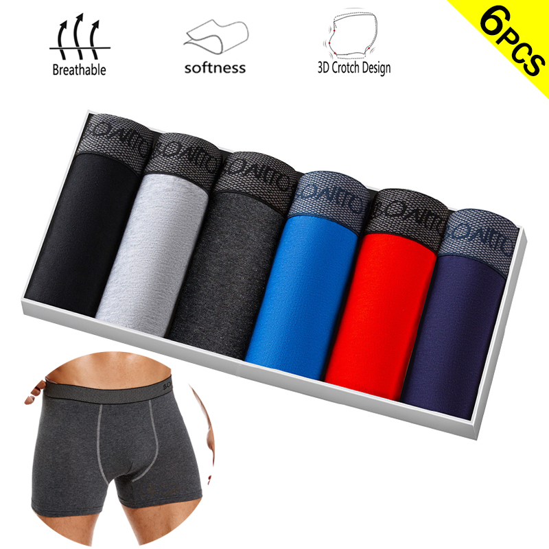 Boxer Shorts Modal - 6 stks/pak Boxer Briefs Effen Kleur