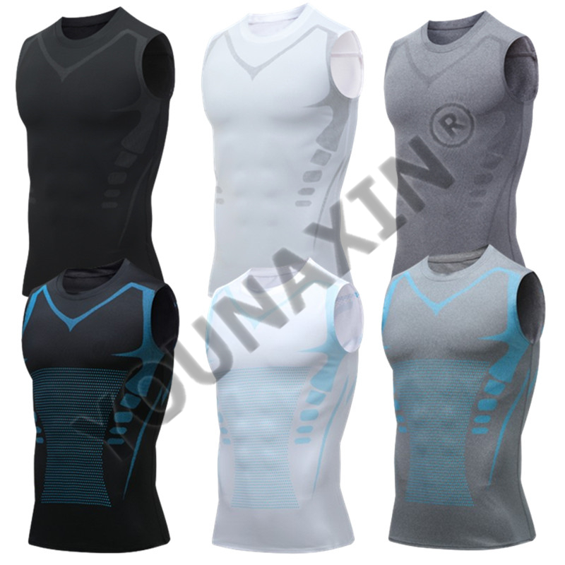 Base Layer Top - 3 stuks mouwloze T-shirts voor heren