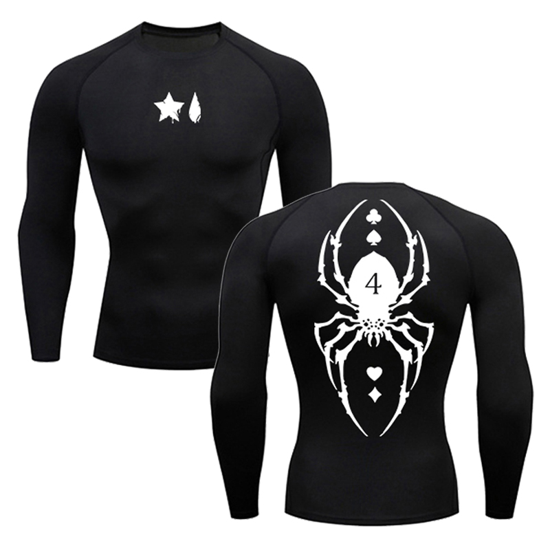 Spider Print Compressie Shirt  - Base Layer Top recensie en prijs