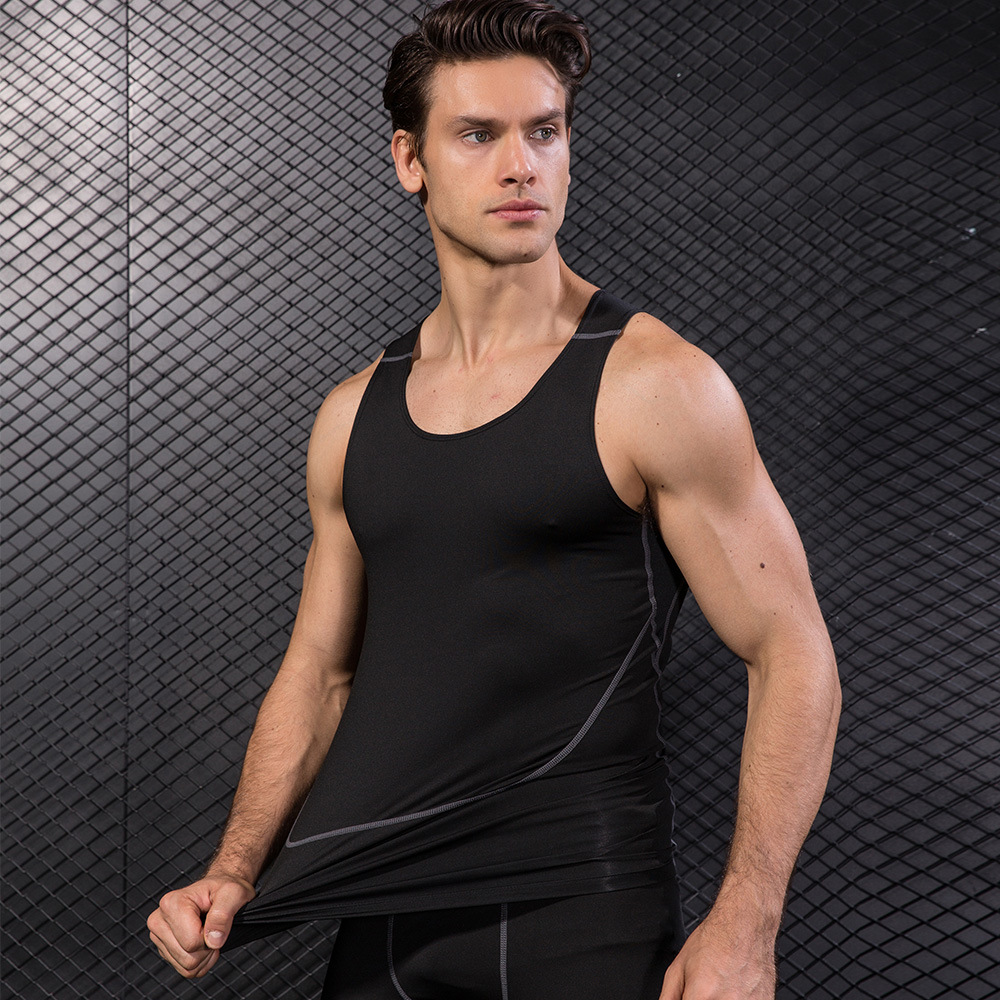 Heren Zwarte Sport Skinny Vest - Base Layer Top recensie en prijs