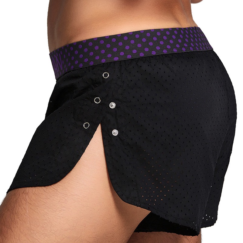 Nieuwe Mode Mannen Knoop Split - Mesh Sport Boxer recensie en prijs