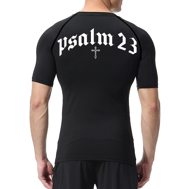 Psalm 23 Cross Print Compressi - Base Layer Top recensie en prijs